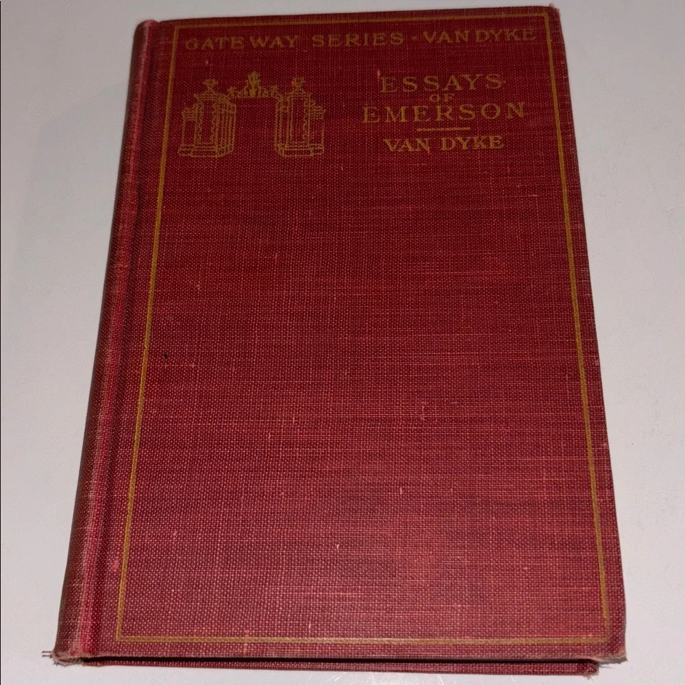 Gateway Series Van Dyke Essays of Emerson by Van Dyke Red Hardcover 1907 1st Ed